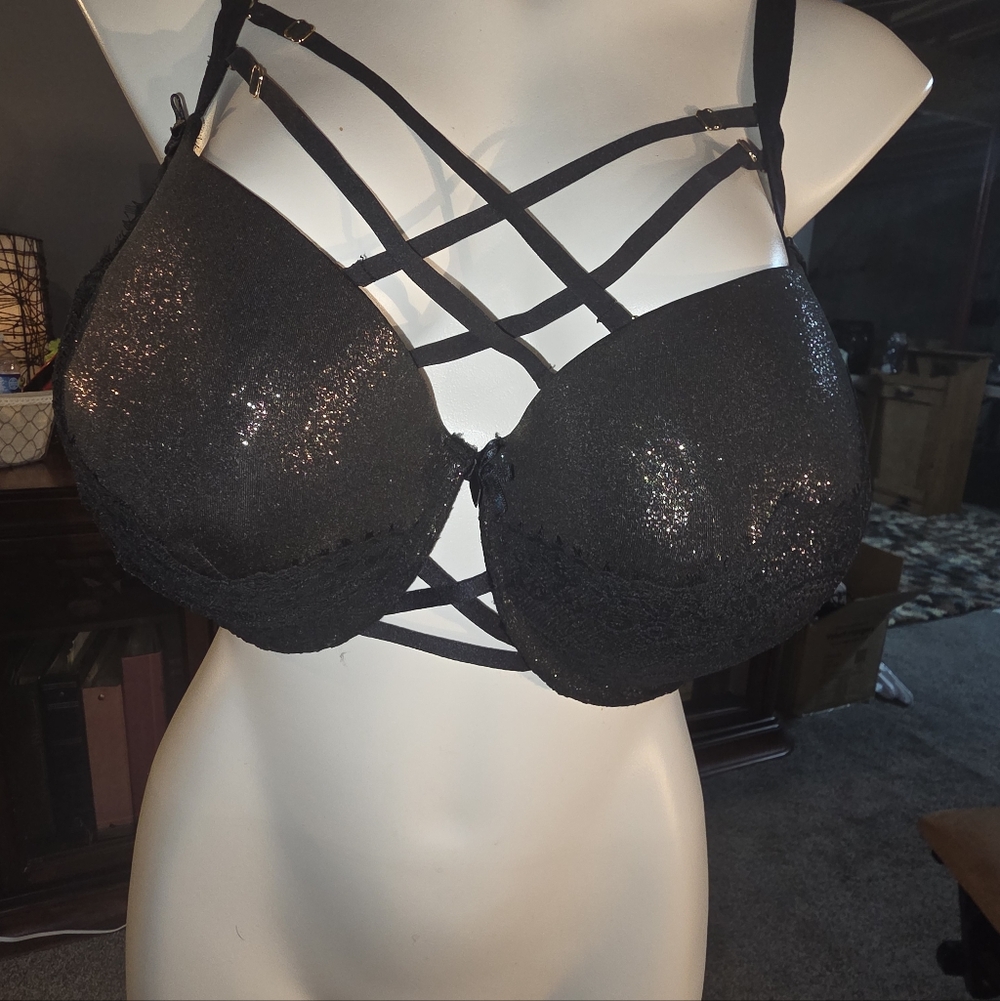 Cacique Sparkling Black Bra